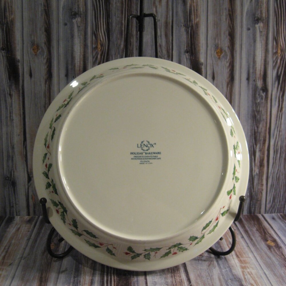 LENOX HOLIDAY BAKEWARE PIE BAKING PAN / DISH - Picture 2 of 2